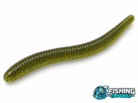 Soft-plastic fishing worm with a flexible body