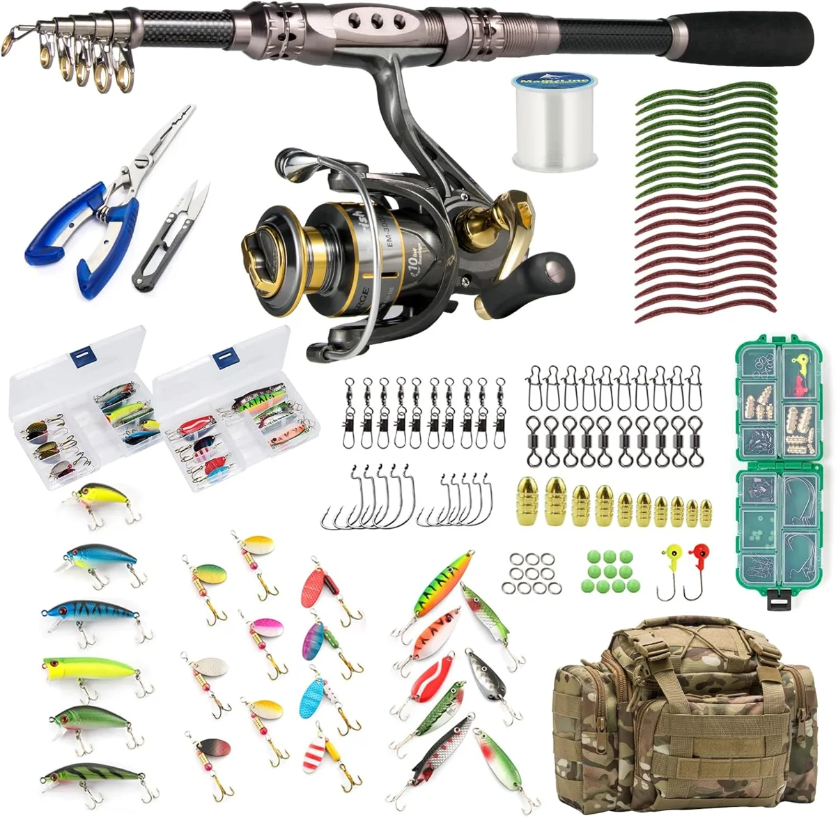 Dr.Fish 125-Piece Fishing Kit with 8.9-Foot Rod - product image 1