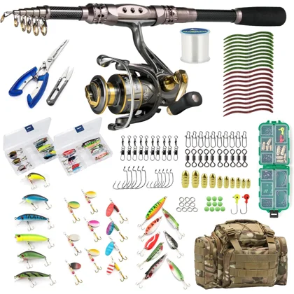 Dr.Fish 125-Piece Fishing Kit with 8.9-Foot Rod