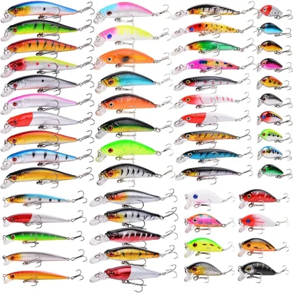 Aorace 56-Piece Hard Fishing Lure Kit