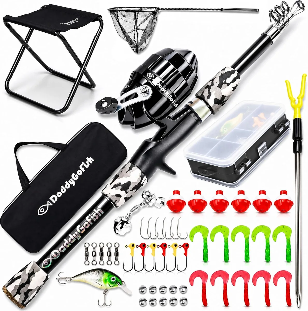 Kids Fishing Pole for Boys, Girls & Youth Age, Toddler Fishing Pole Set Kit — product image 1