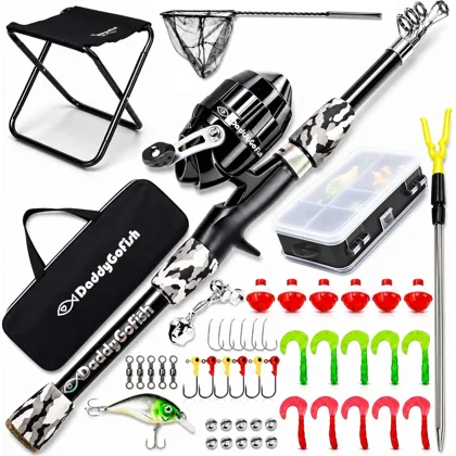 Kids Fishing Pole for Boys, Girls & Youth Age, Toddler Fishing Pole Set Kit