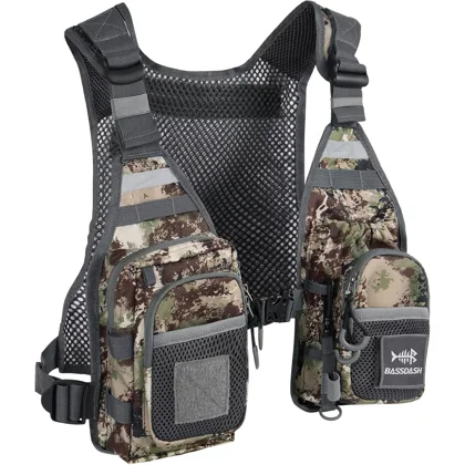 BASSDASH FV08 Ultra Lightweight Fly Fishing Vest for Men and Women Portable Chest Pack