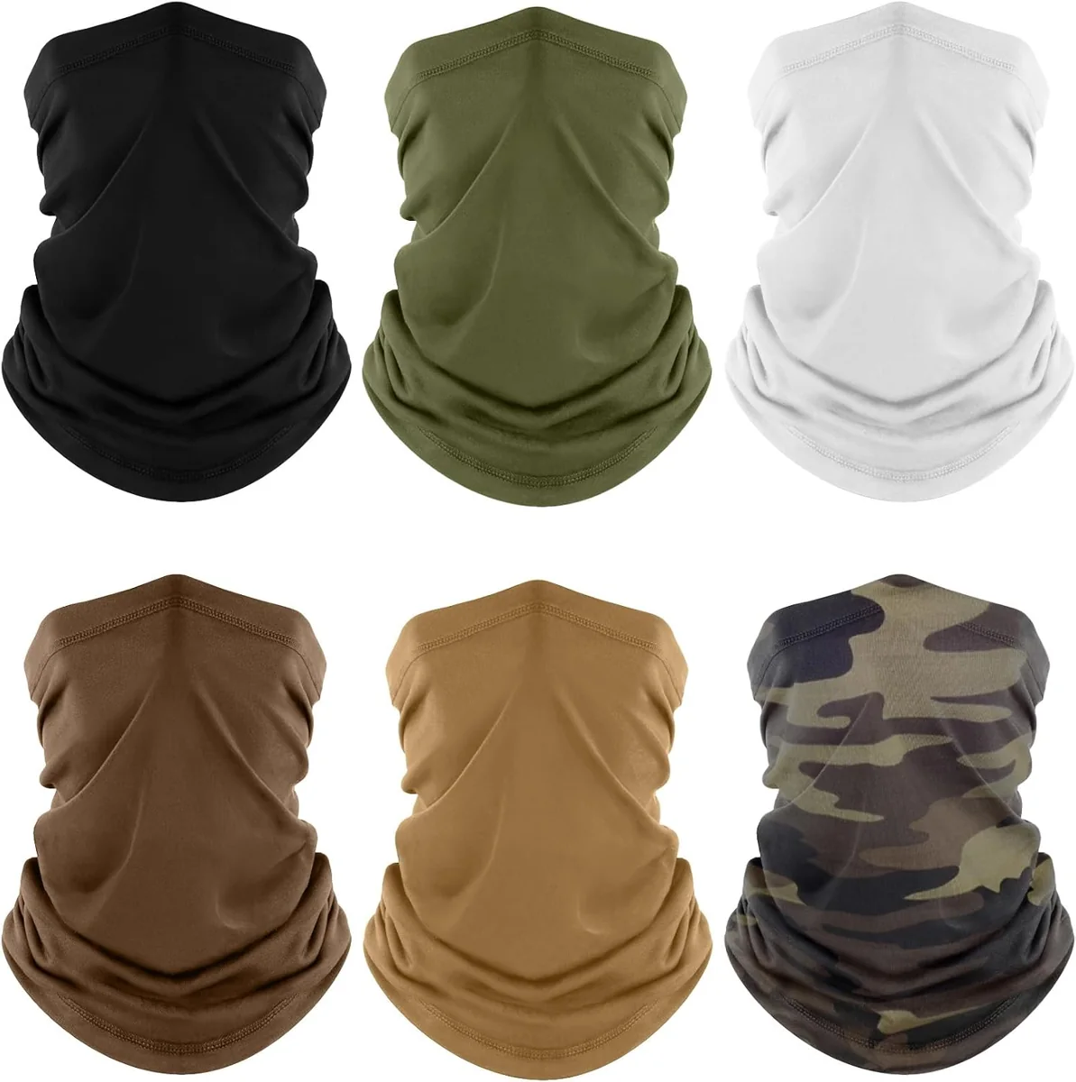 Fuinloth Neck Gaiters — 6 Pack — six neck gaiters