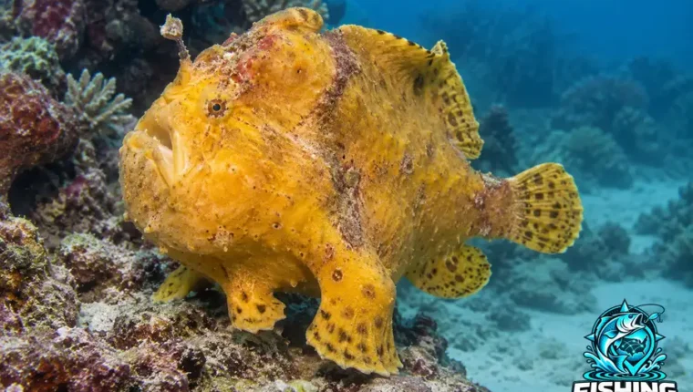 Underwater side-profile image of Commerson's Frogfish (Antennarius commerson).