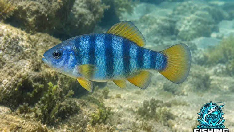 Underwater side-profile illustration of Cyprinodon eremus (Cyprinodon eremus).