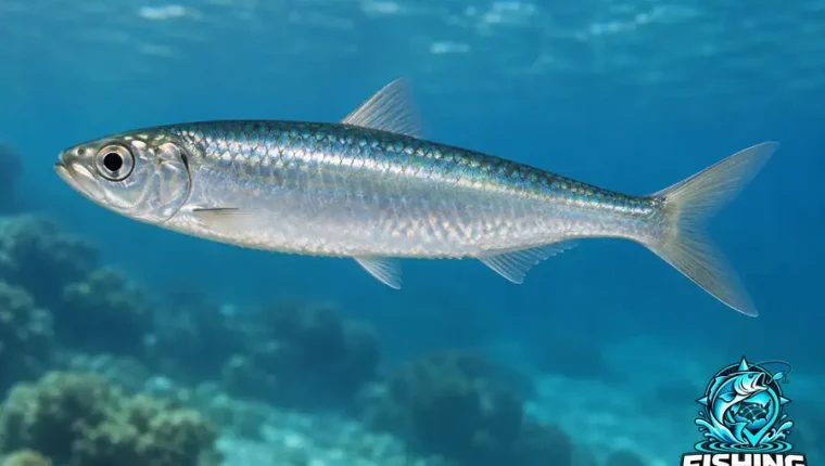 Underwater side-profile illustration of Marquesan Sardine (Sardinella marquesensis).