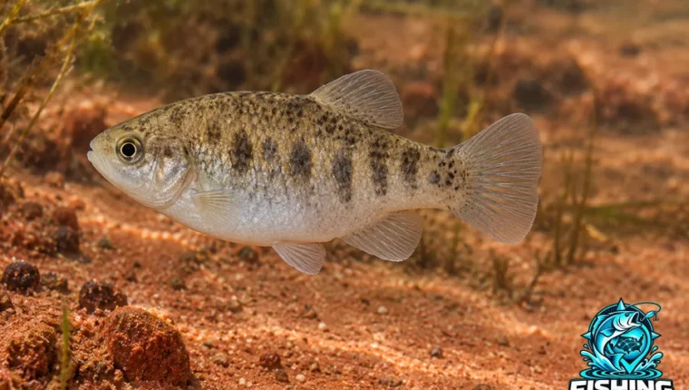 Underwater side-profile illustration of Red River Pupfish (Cyprinodon rubrofluviatilis).