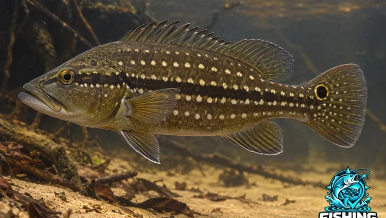 Underwater side-profile illustration of Speckled Pavon (Cichla temensis).