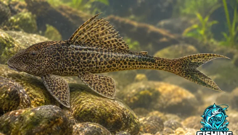 Underwater illustration of Suckermouth Catfish (Hypostomus plecostomus).