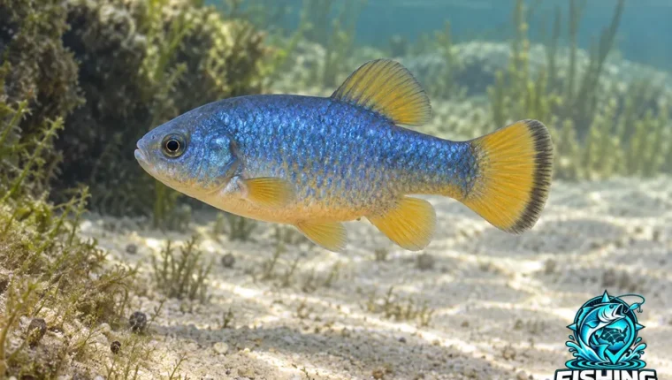 Underwater illustration of White Sands Pupfish (Cyprinodon tularosa).